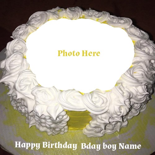 Birthday Cake With Name And Photo Frame Free Download