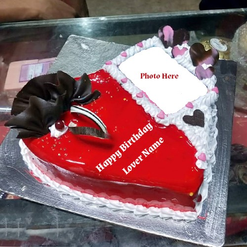 Happy Birthday Cake For Lover With Name And Photo