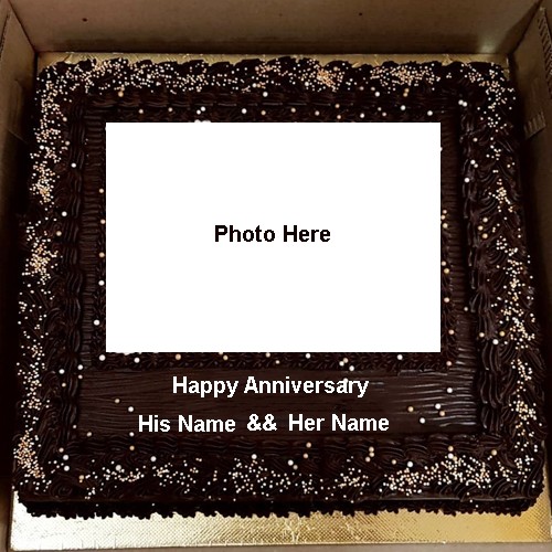 Happy Anniversary Cake Photo For Husband Wife With Name