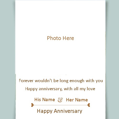 Anniversary Card With Photo And Name Generator