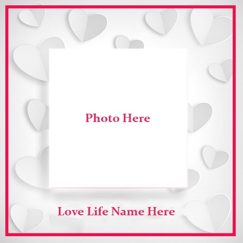 Write Name On Love Photo Frame