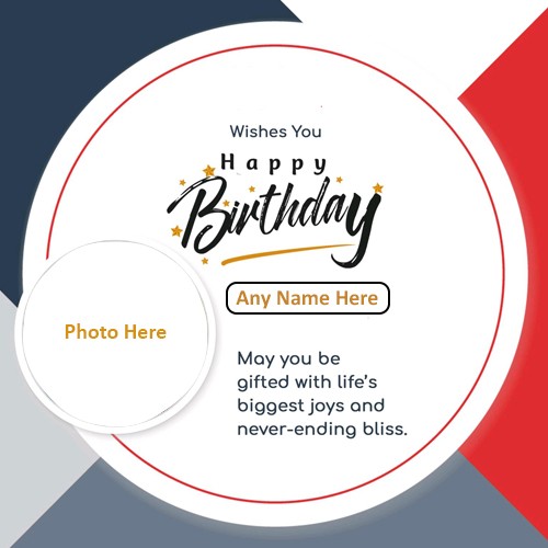 Happy Birthday Card With Photo And Name