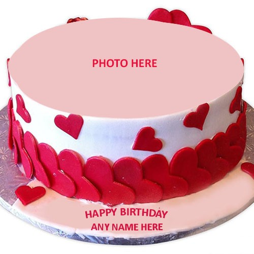 Love Birthday Cake With Name And Photo