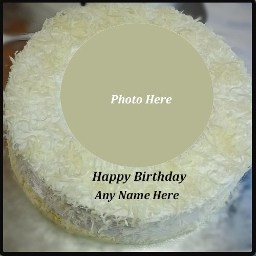 Write Name And Add Photo On Birthday Cake