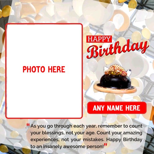 Birthday Cake With Name And Photo Online Free