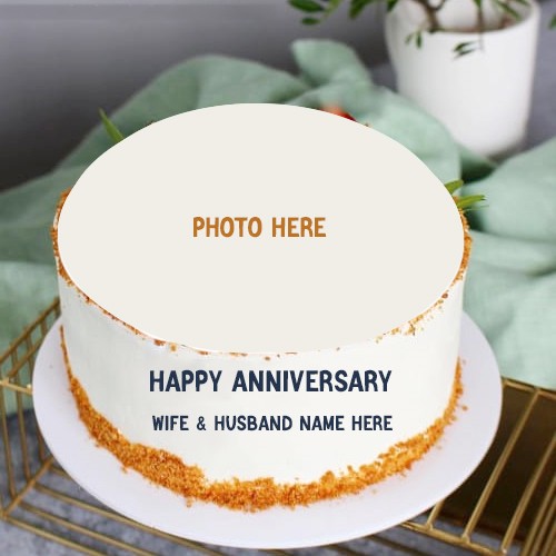 Photo On Anniversary Cake Photo Editor Online
