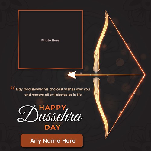 Happy Vijayadashami 2025 Photo Frame With Name
