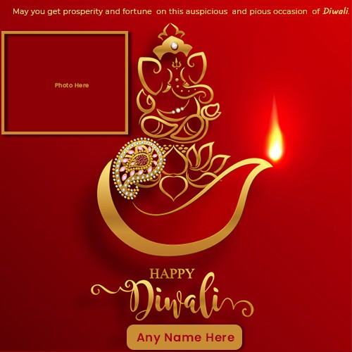 Happy Diwali 2025 Special Photo Frame With Name