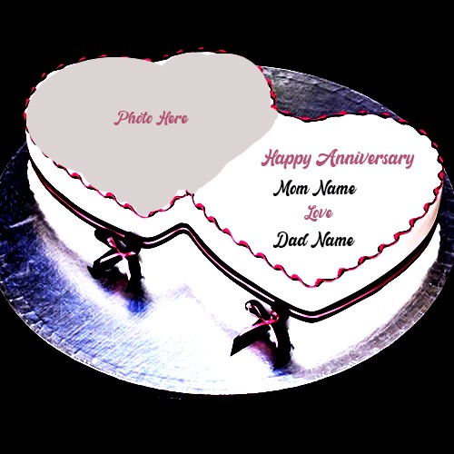 Happy Wedding Anniversary Mom And Dad Cake Photo With Name