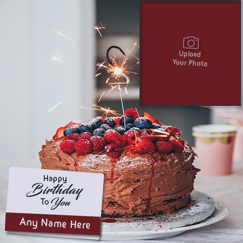 Write Name On Chocolate Birthday Cake With Photo Online