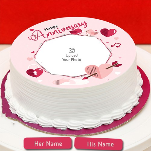 Write Name On Cake For Wedding Anniversary Photo