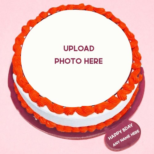 Write Your Name On Round Birthday Cake Photo With Editor