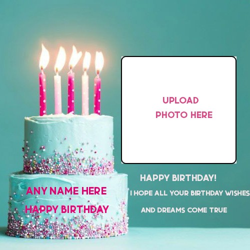 Birthday Greeting Card With Name And Photo