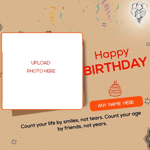 Make Name On Happy Birthday Wishes With Photo Upload