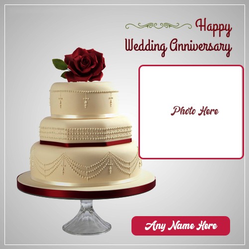 Latest Wedding Anniversary Cake Photo With Name