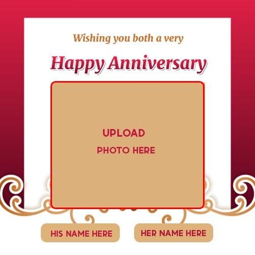 Happy Wedding Anniversary With Photo Edit