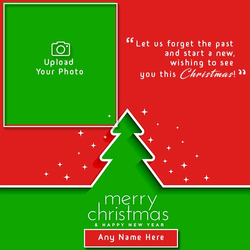 Merry Christmas Holiday 2025 Photo Frames With Name