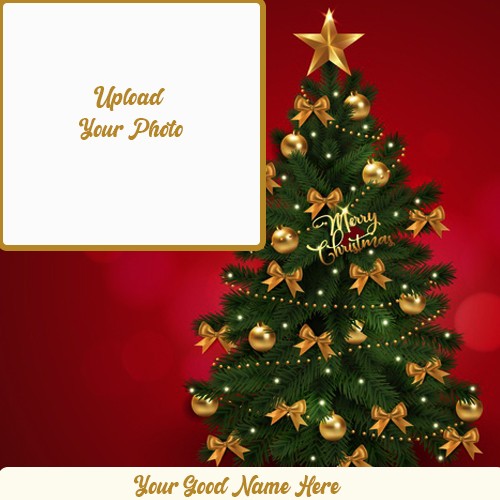 Make Name On Happy Christmas Tree 2025 Photo Online