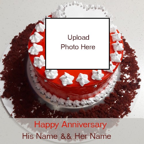 Happy Marriage Anniversary Cake With Name And Photo