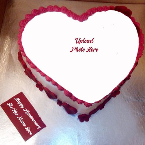 Write Name on Wedding Anniversary Cake Photo Editing Online