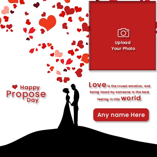 Best Frames For Propose Day 2025 Photo With Name