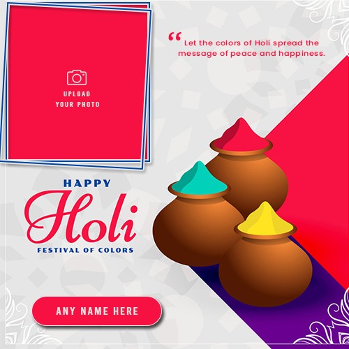 Holi Festival India Frame With Name