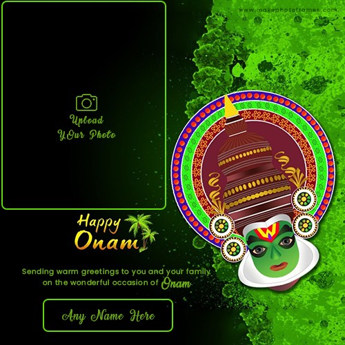 Online Onam Festival 2025 Write Name And Photo Frame