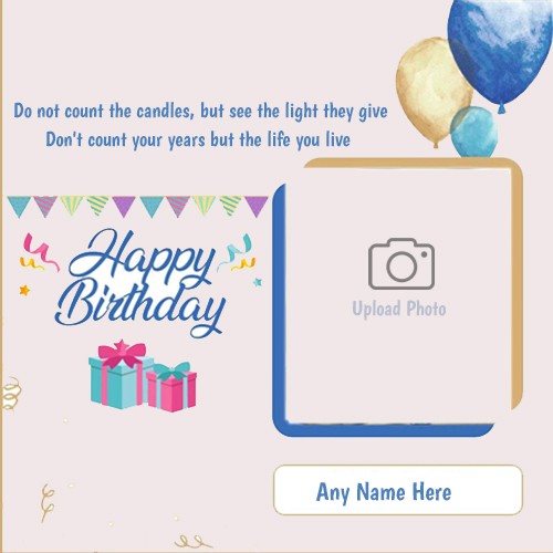 Make Birthday Card With Name And Photo Free Online