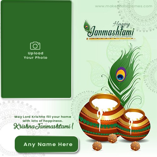 Happy Janmashtami Krishna 2025 Wishes With Name And Photo