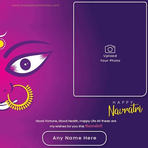 Navratri 2025 Card With Name And Photo Editor Online Free