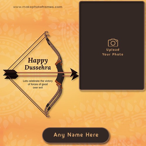 Online Dussehra Vijayadashami 2025 Card With Name And Photo Edit