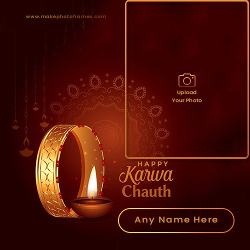 Happy Karva Chauth 2025 Card With Your Name Edit Online