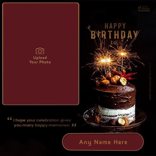 Latest Chocolate Birthday Cake With Name And Photo