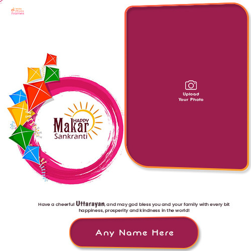 Happy Makar Sankranti 2025 Photo Download With Name