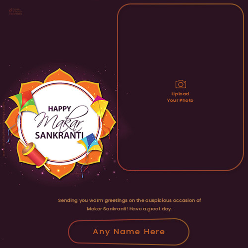 Makar Sankranti Uttarayan 2025 Card Image With Name And Photo