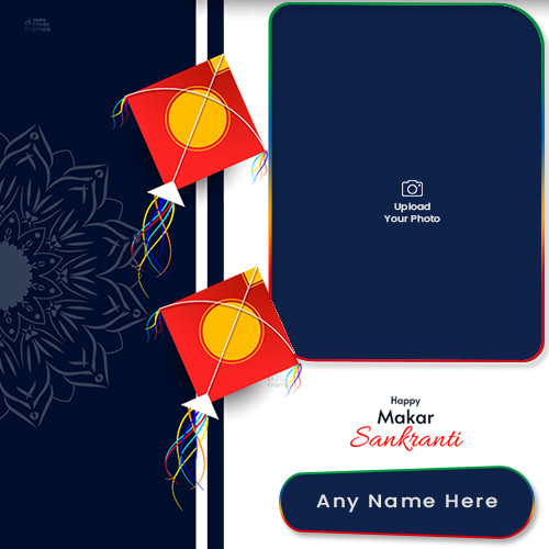 Make Name On Makar Sankranti Uttarayan 2025 Photo Download