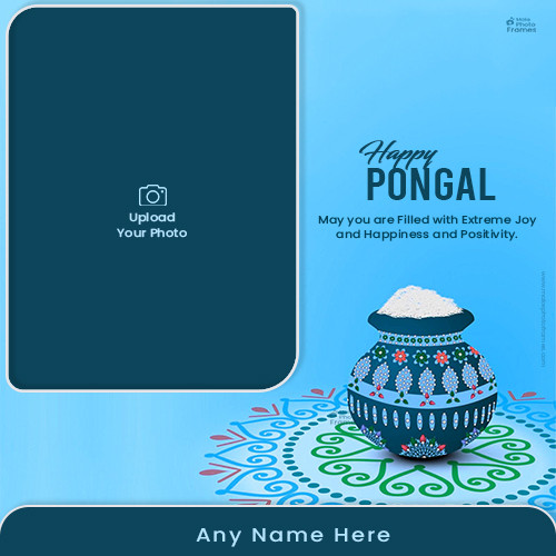 Make Name On Happy Pongal 2025 Photo Frame In Advance