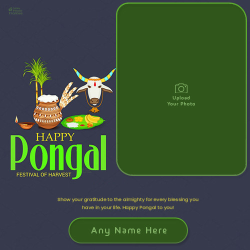 Happy Pongal 2025 Festival Images On Write Name And Photo