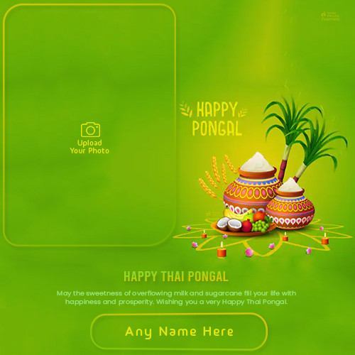Make Name On Thai Pongal 2025 Wishes Photo Editing