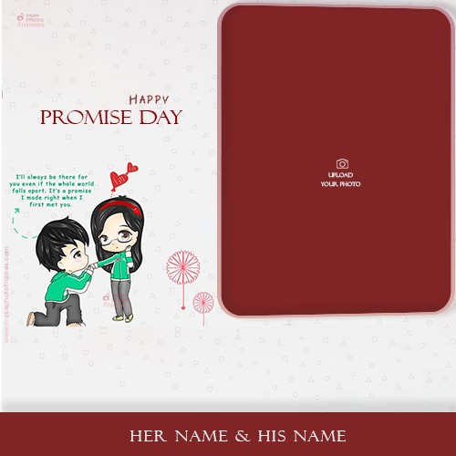 Happy Promise Day 2025 Couple Images With Name And Photo