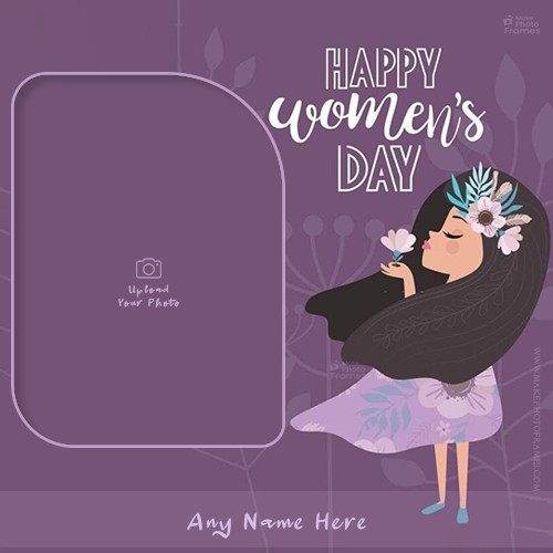 Make Name On Womens Day 2025 Photo Frame