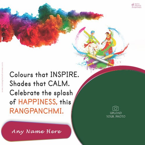 Rang Panchami 2025 Card Images With Name And Photo Editor