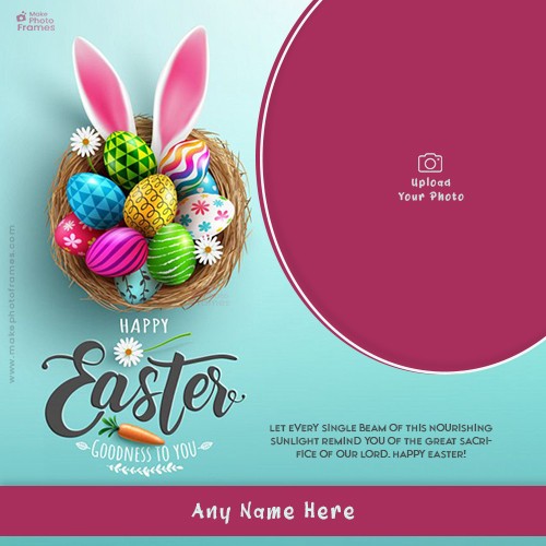 Easter Sunday 2025 Wishes Pictures Frame With Name