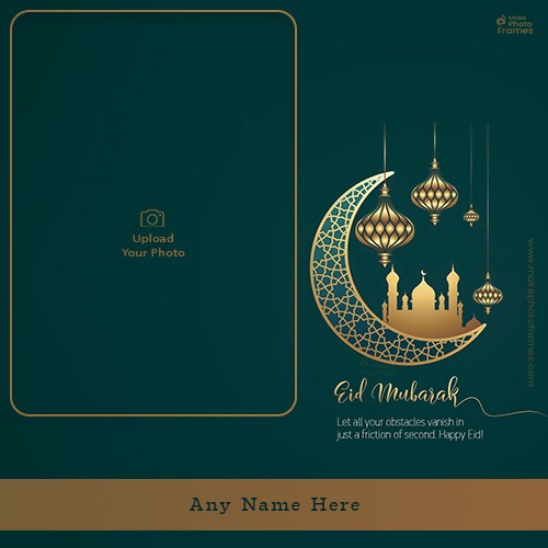 Eid Mubarak 2025 Photo Card With Name Download