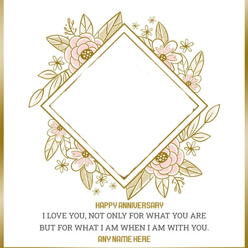 Make Photo Frame For Anniversary With Name