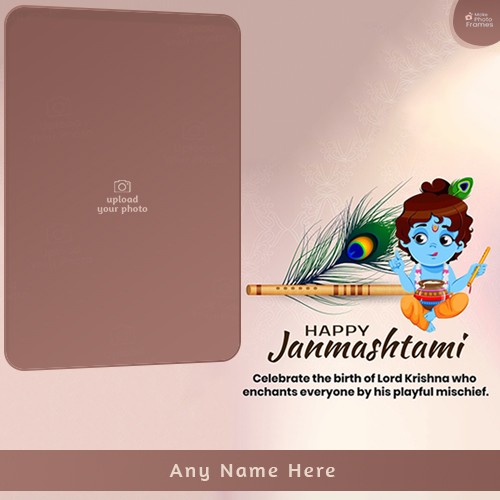 Happy Janmashtami 2025 Card Photo With Name Edit