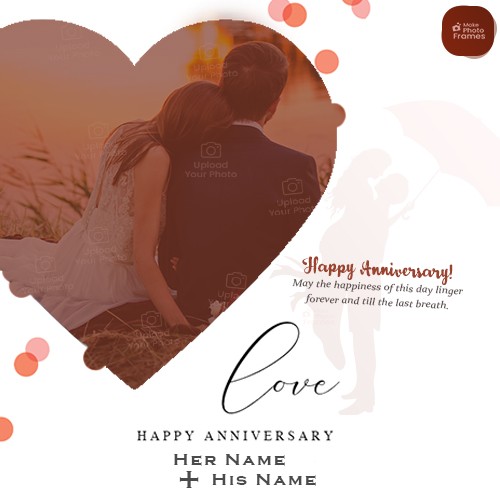 Happy Anniversary Card Photo Edit Name Online Download
