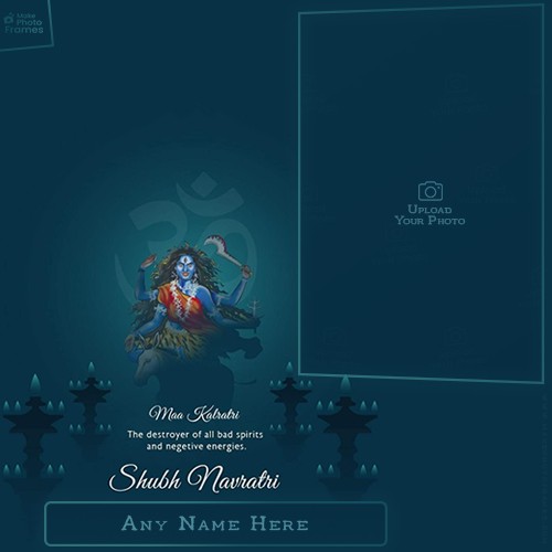Navratri Day 7 Kaalratri Maa Photo Frame Editing Online
