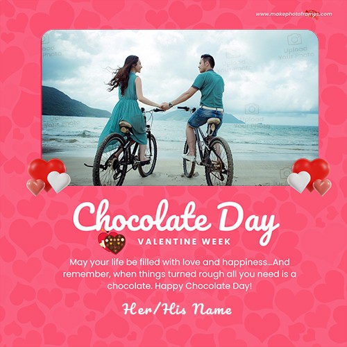 Name Personalized Chocolate Day Pictures Frame