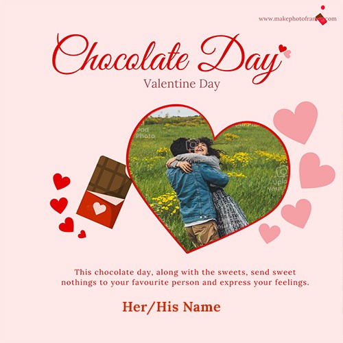 Custom Chocolate Day Pictures Frame For Valentine's Day